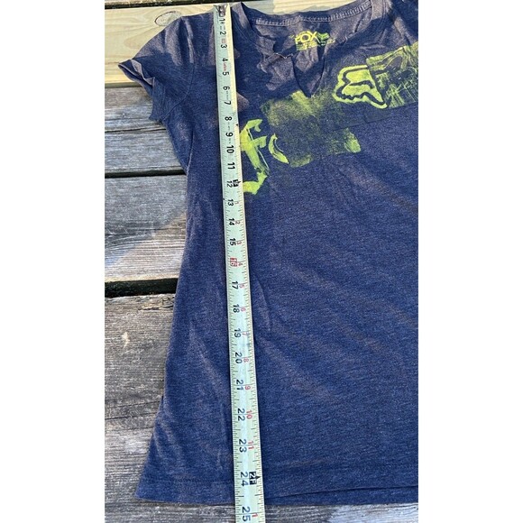 Fox Racing Women's T-Shirt Gray Size Small Short Sleeve Graphic Tee Y2K Grunge - Picture 7 of 14